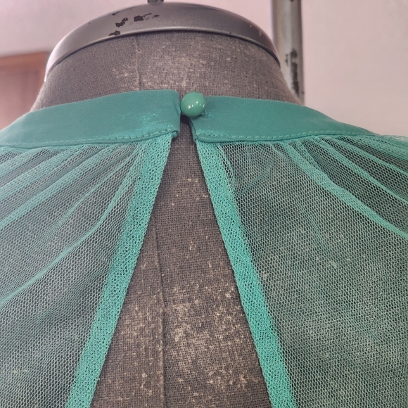 KARLIE Puff Sleeve Mesh Detailed Mini Dress (L) - Picture 9 of 10